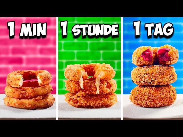 1 Minute vs. 1 Stunde vs. 1 Tag Zwiebelringe von VANZAI KOCHEN