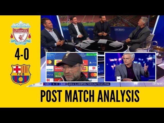 Liverpool Smashed Barcelona 4 0 Full Match Analysis | Klopp and mourinho Reactions