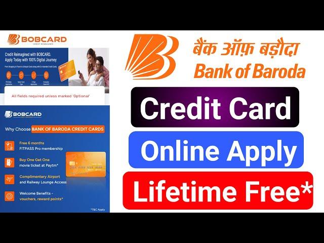 Bank of Baroda Credit Card Online Apply | Lifetime Free | Rewards Benefits | New Process | 100%