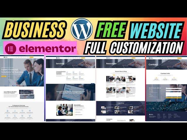 How to make FREE Professional BUSINESS | Services WordPress Website ROYAL ELEMENTOR 2025