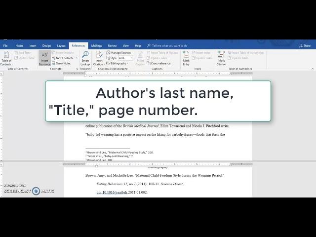 Create Chicago-style footnotes in MS Word