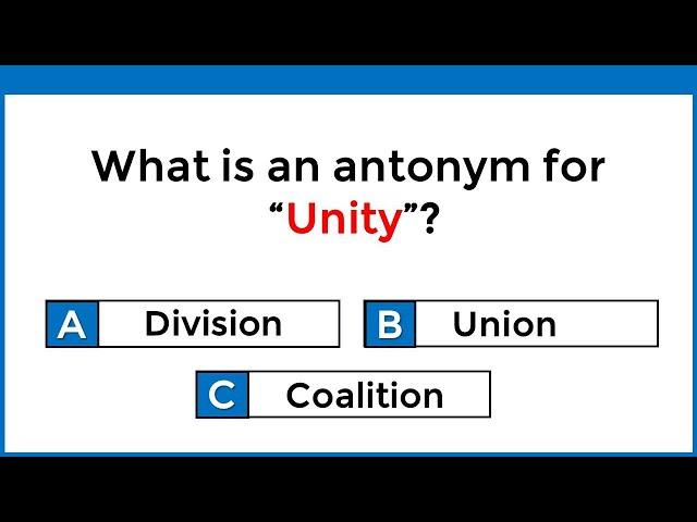 Antonyms Quiz | 95% Can't Score 30/30 | English Practice Quiz #5