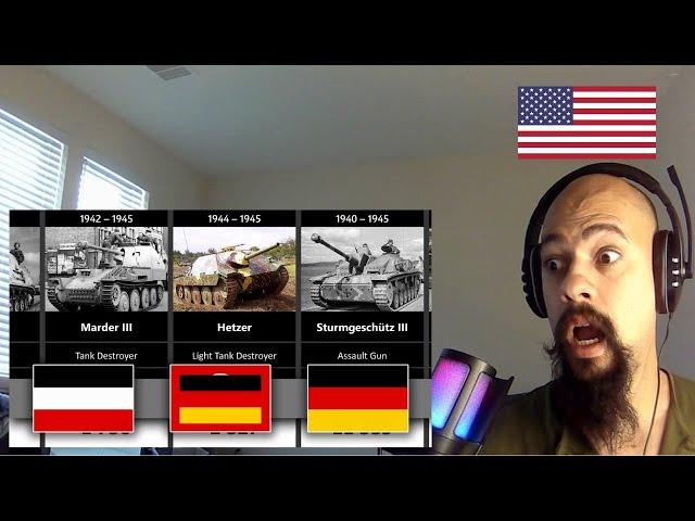 American Reacts To Timeline of the German Tanks | German inventions