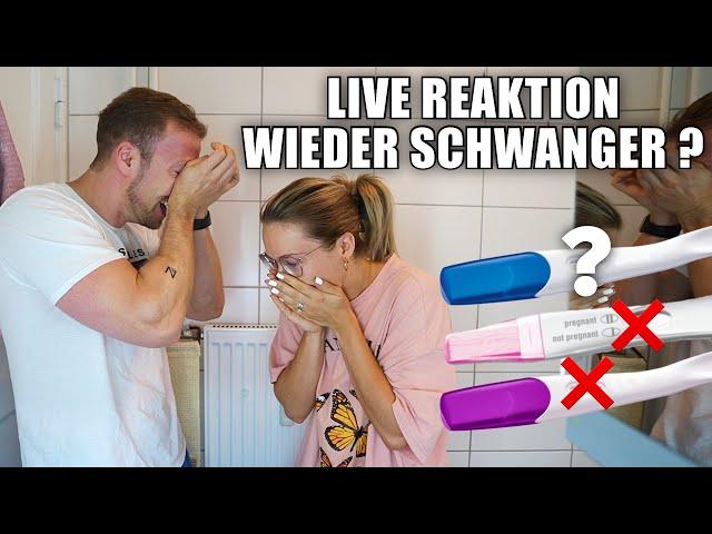 SIND WIR WIEDER SCHWANGER ???  (LIVE REAKTION SCHWANGERSCHAFTSTEST)