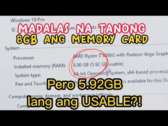 GB Usable RAM. how to fix 8GB ram 5.92 usable? windows 10 | Beginners guide step by step