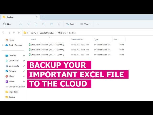 How to backup your Excel file to Google Drive