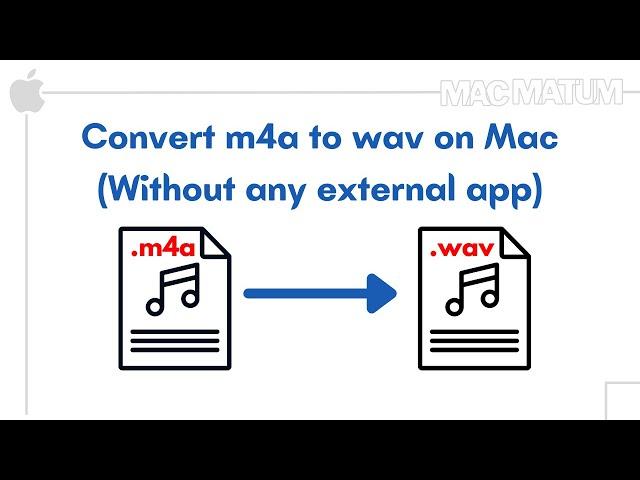 How to convert m4a to wav on mac