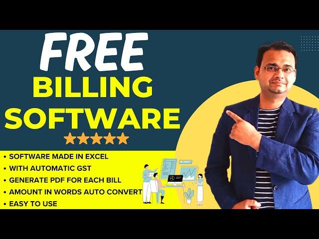 FREE Billing Software with Automatic GST & Generate PDF (made in Excel)