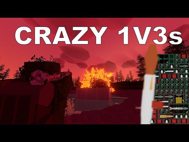 CRAZY UNTURNED 1v3s ON VANILLA SERVER.  RAGS TO RICHES.