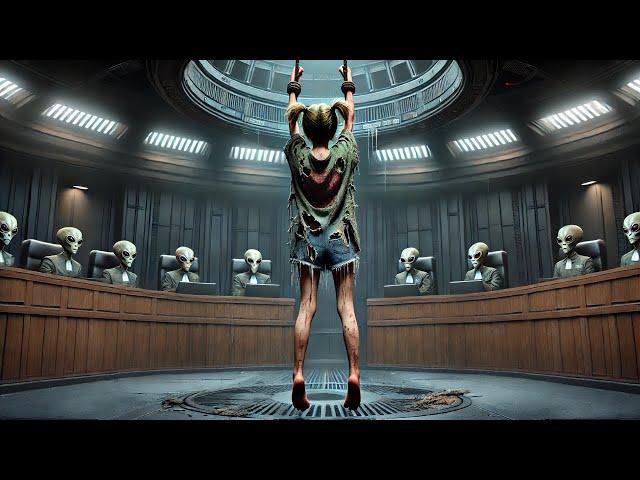 Poor 11 Year Old Human Girl Enslaved and Now Hanging to Be Tried by the Alien Council Until a Human