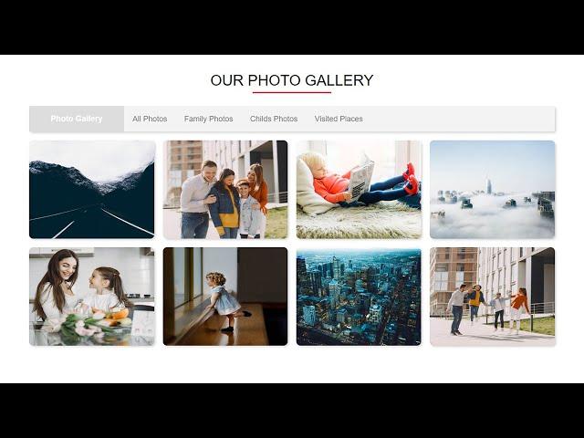 photo gallery html and css | make a photo gallery using html & css only | am webtech