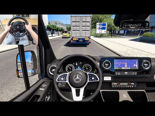 Mercedes Benz Sprinter Tourer - Euro Truck Simulator 2 [Steering Wheel Gameplay]