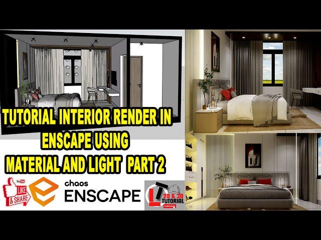 Tutorial interior render in enscape using material and light PART 2