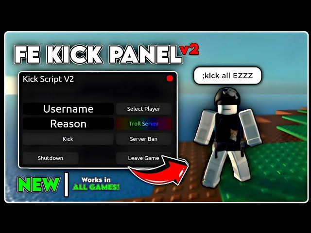 [ FE ] Kick/Ban Player Gui Script! | OP Roblox Admin Gui | Roblox Scripts (2024)