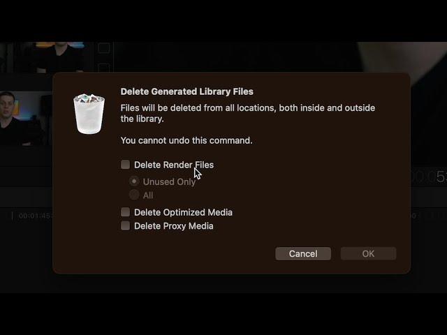 How to Save Space in Final Cut Pro Libraries: Delete Generated Library Files