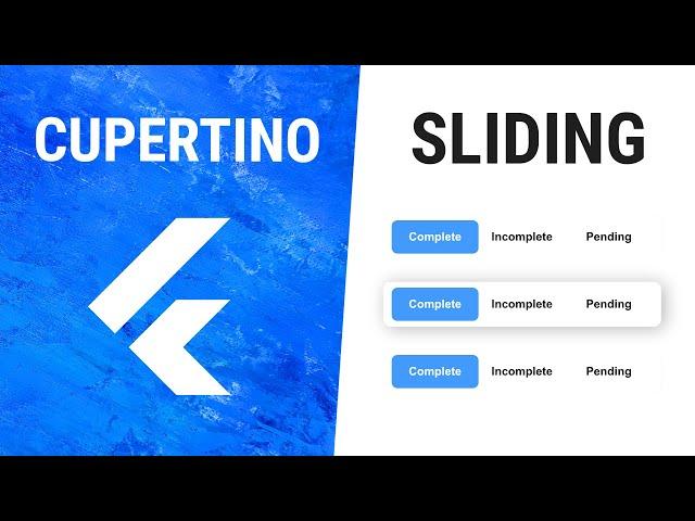 Flutter CupertinoSlidingSegmentedControl Widget