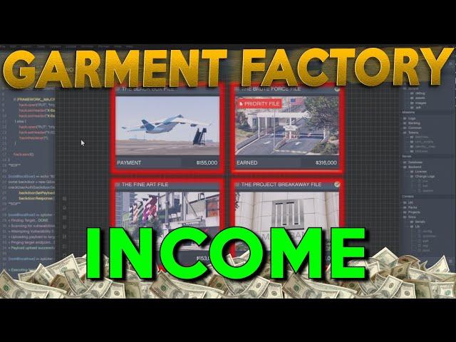 GARMENT FACTORY INCOME BREAKDOWN! It's much better than you think! GTA Online