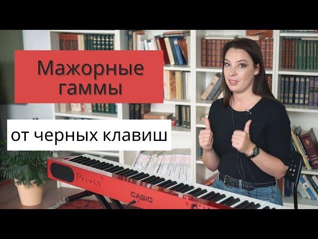 Как играть мажорные гаммы от черных клавиш | 0+