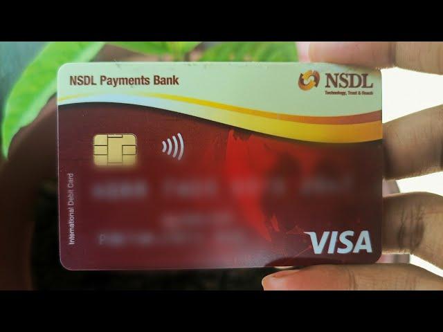 NSDL Payments Bank VISA Debit Card Unboxing 2021