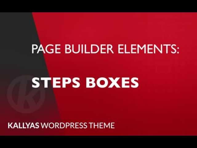 Steps Boxes (Page Builder Element in Kallyas WordPress theme v4.0 )