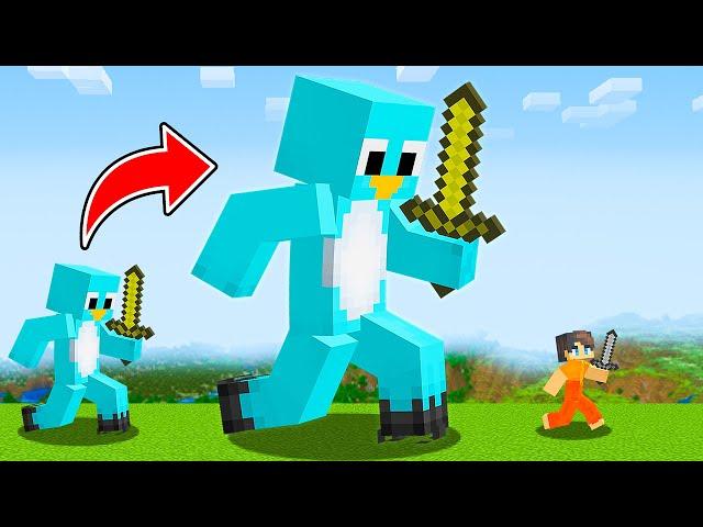 TINY Speedrunner VS GIANT Hunter in Minecraft