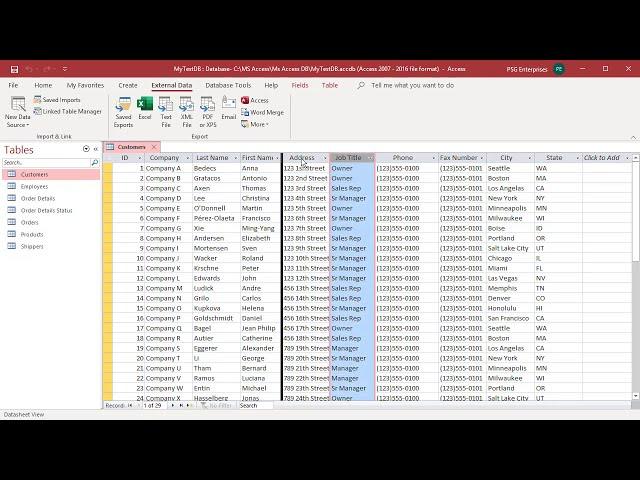 How to Export MS Access table data to a PDF or XPS document - Office 365