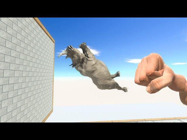 EPIC PUNCH TO THE GIANT WALL Animal Revolt Battle Simulator