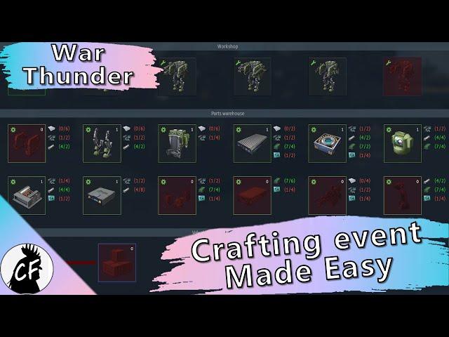 War Thunder Crafting Event Simplified