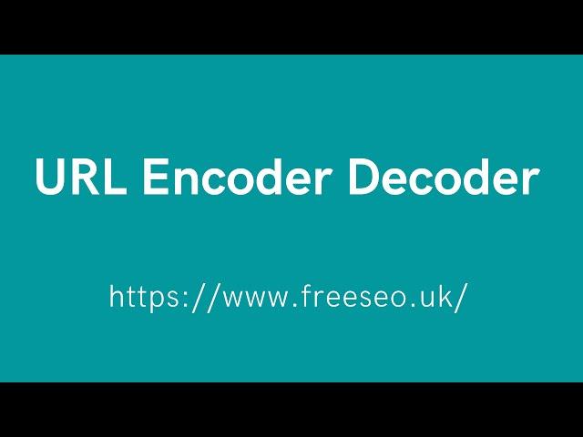 url encoder decoder tools |  Free SEO Tools