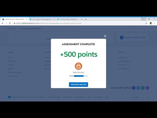 Security Specialist - Data Security : Control Access to Records Unit  (Salesforce Trailhead)