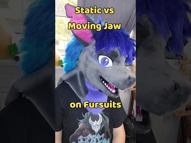 Static vs Moving Jaw on Fursuits #fursuitmaker #furry #costume #fursuit