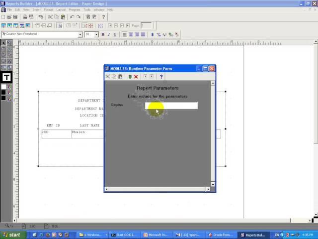 Oracle Reports Part  How to create master detail report in Oracle Reports