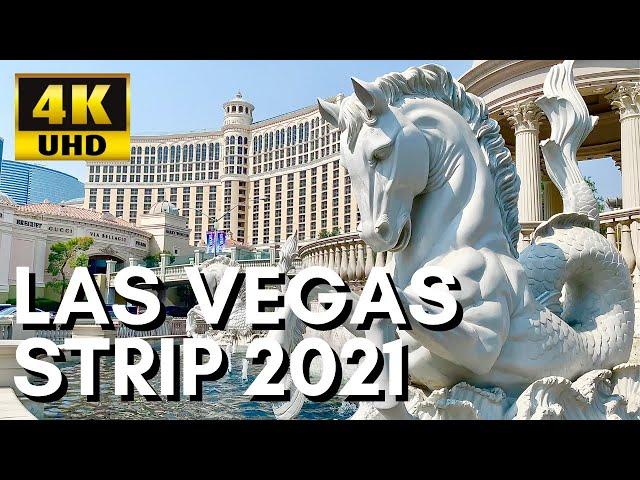 [4K] Las Vegas Strip - 2021 Virtual Walking Tour - Sight Seeing - Binaural Audio