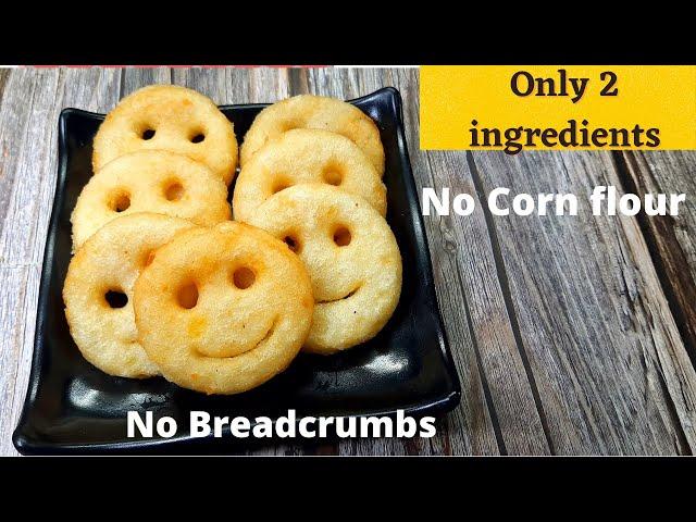 2-ingredients potato smiley recipe | healthy snacks for kids | Tiffin Triangle