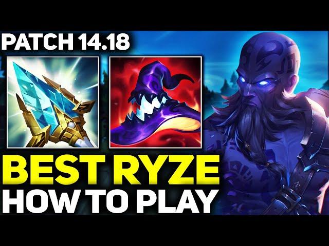 RANK 1 BEST RYZE - LEARN HOW TO PLAY RYZE LIKE A PRO! | PATCH 14.18 League of Legends