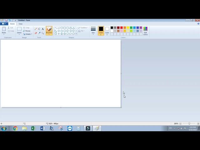 How to set Default Settings In MS PAINT