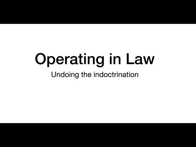 Living at Law, The Private vs.The Public