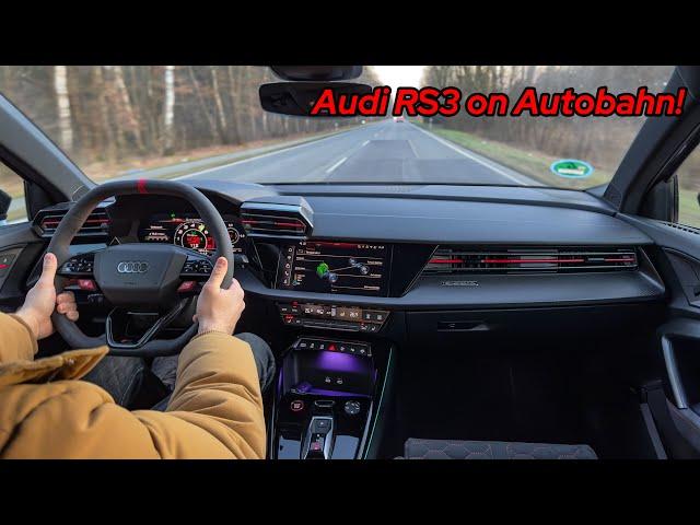 2025 Audi RS3 FACELIFT ON AUTOBAHN! How does it perform at higher speeds?