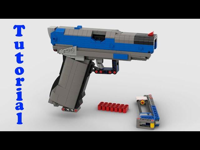 HOW to build LEGO gun that works GLOCK 17 (with hammer) TUTORIAL