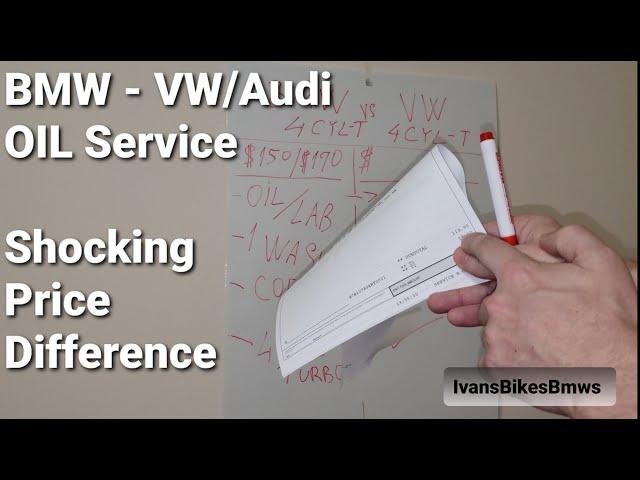 BMW VS VW/AUDI Oil Service Price Difference * Huge Price Gap *  | 4K