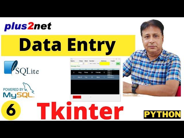 Tkinter & SQLite Data Entry Tutorial: Build a Python GUI Application to store in different databases