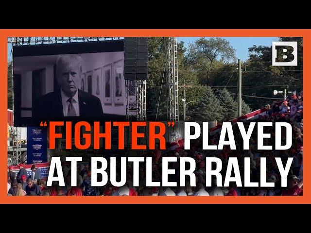 Trump Tribute “Fighter” Plays at Trump’s Return to Butler Rally