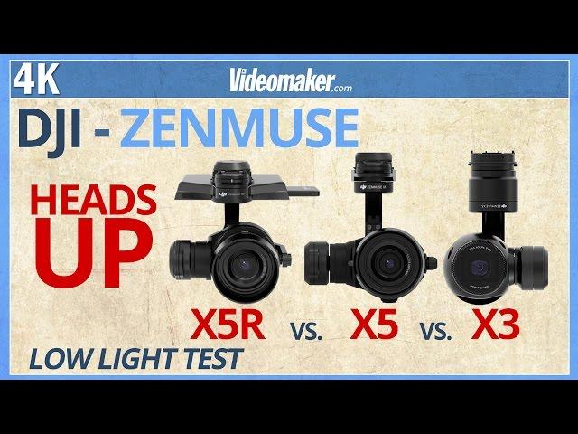 DJI Zenmuse X5R vs X5 vs X3 - Low Light Test - Heads-up