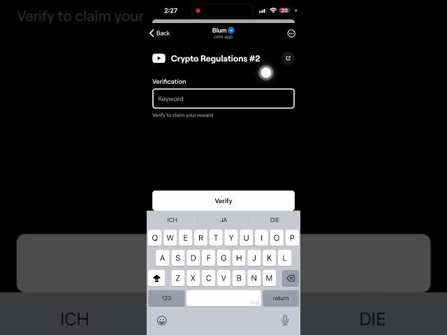 Crypto Regulations #2 Blum Video Code | Crypto Regulation #2 Blum Today Verification Keyword Today