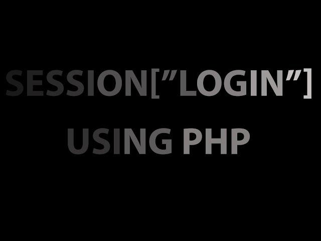 PHP Session Login with Database