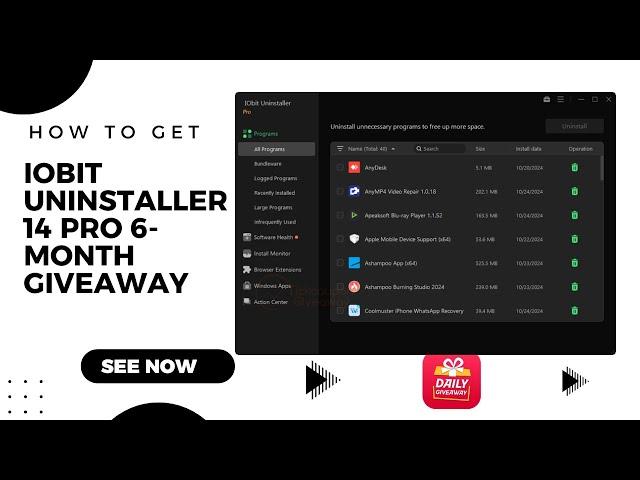 IObit Uninstaller 14 PRO Giveaway 