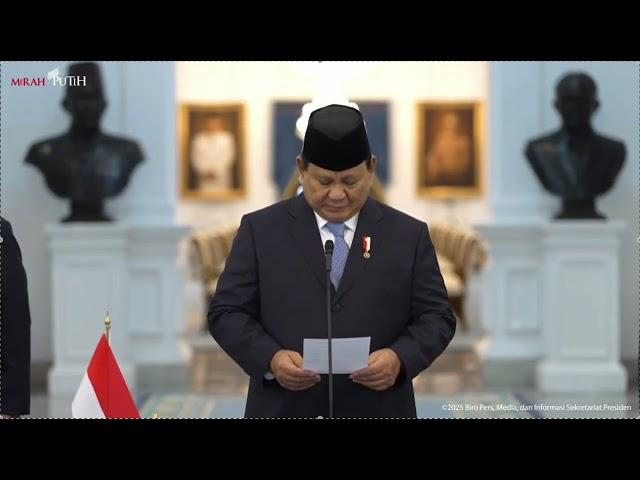 Momen Presiden  Prabowo  Tandatangani Keppres Dewas dan Badan Pelaksana Danantara