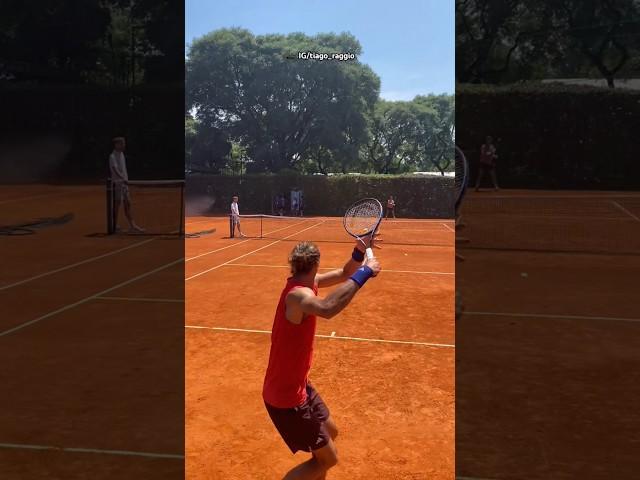 World No 2 Alexander Zverev practicing in Buenos Aires  #tennis