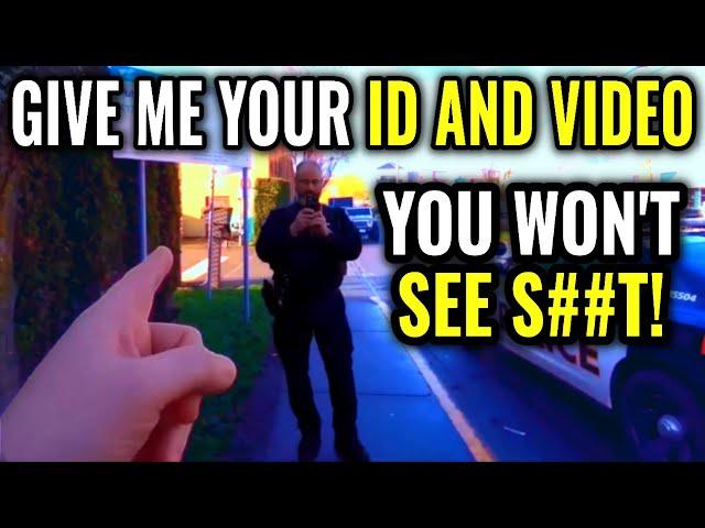 IDIOT COP Tries Everything To Get ID But Fails! Cop Gets Owned