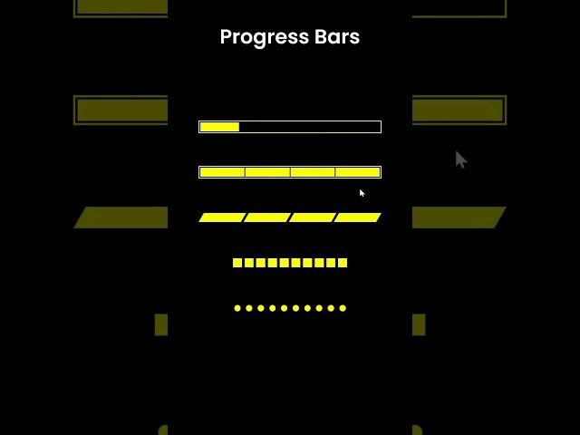 5 Unique Progress Bars for your website using HTML CSS JS